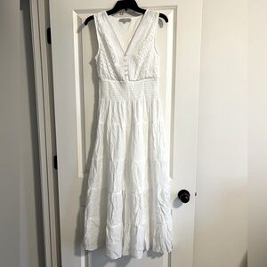 White Sleeveless Maxi Dress